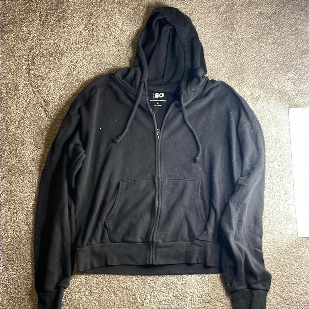 SO Dark Gray Full-Zip Hoodie